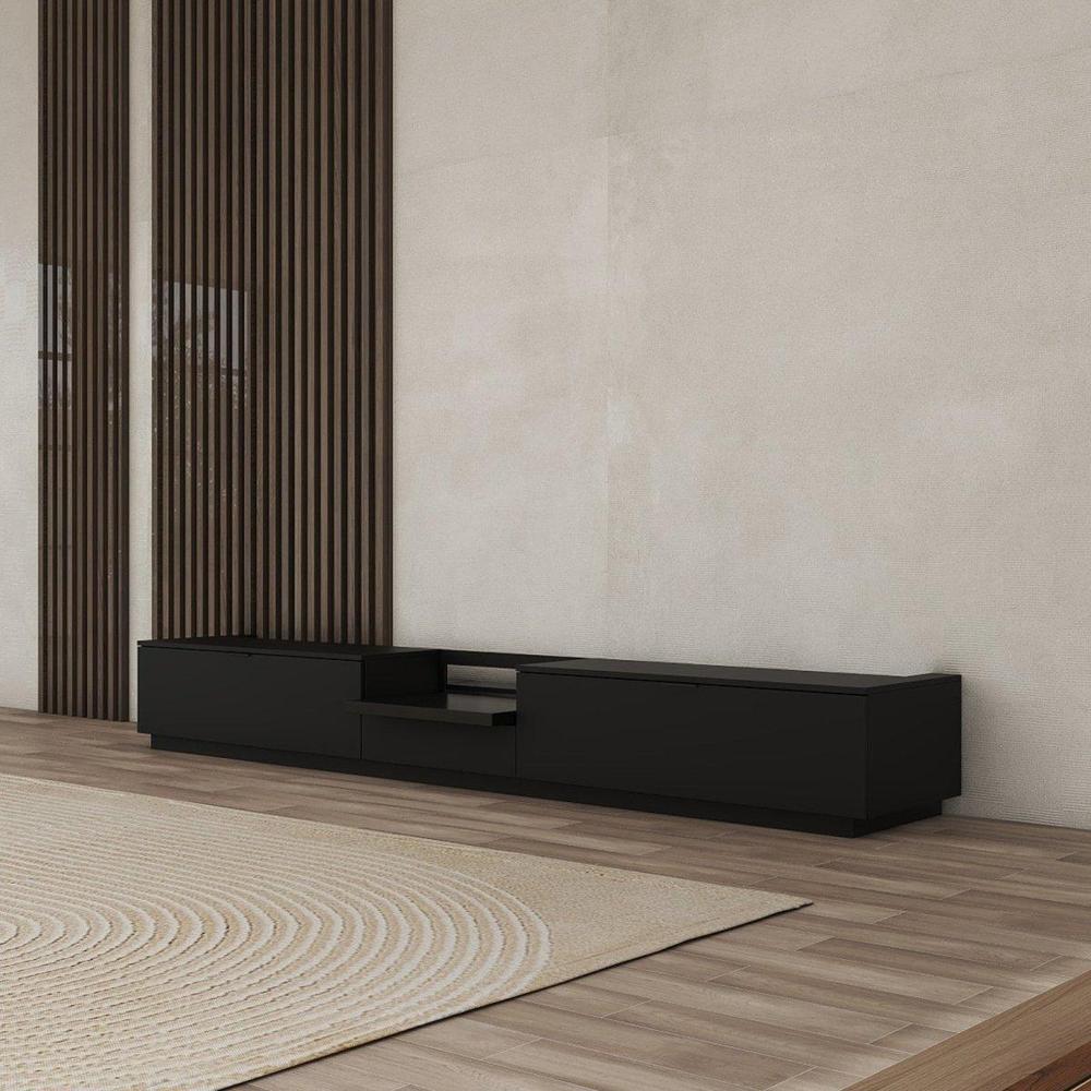 Vividstorm VC69BL100B-LC Berlin Leica Cine 1 Edition Motorized UST Laser TV Cabinet - Black