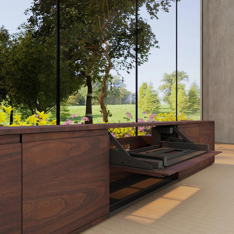 Vividstorm VC12VN100N Vienna Motorized UST Laser TV Cabinet - Walnut