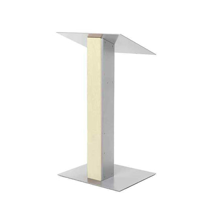Produits Urbann Inc Y5T4-V15 Contemporary Unfinished Wood and Aluminum Full Floor Lectern