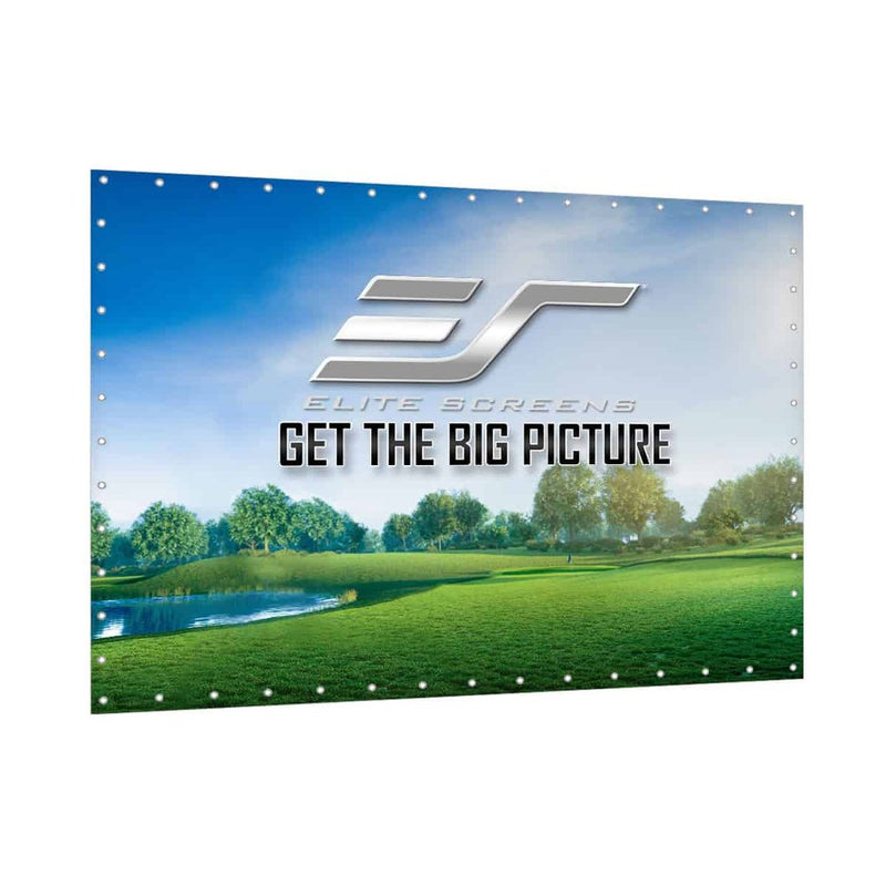 Elite DIY10X8-IPW1145-F GolfSim DIY, Do-it-Yourself ImpactWhite 1145 Golf Impact Screen Material, Includes Metal Grommets, 118.1" x 96.5", Folded Packing
