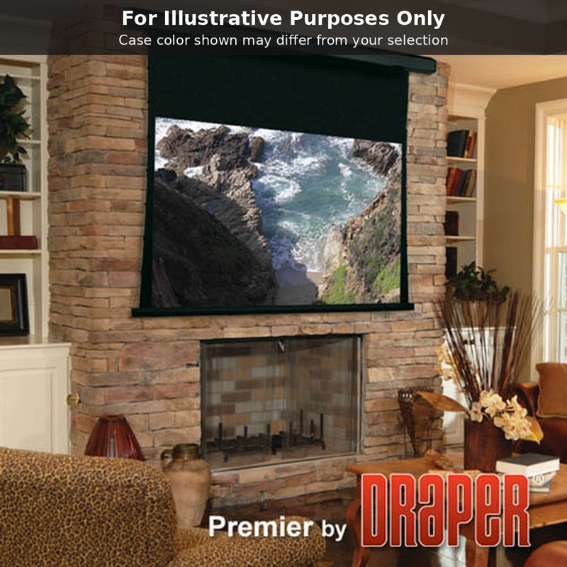 Draper 101345Q-White Premier 130 diag. (78x104) - Video [4:3] - Grey XH600V 0.6 Gain