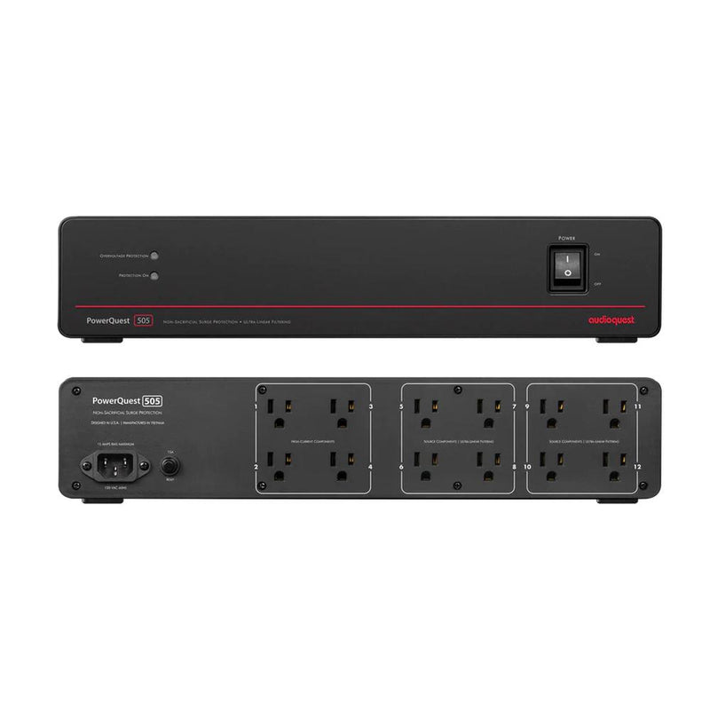 AudioQuest PQ505NA PowerQuest 505 12-Outlet Power Conditioner & Non-Sacrificial Surge Protector