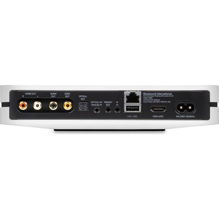 Bluesound NODE Streaming music player with built-in Wi-Fi, Apple AirPlay 2 and Bluetooth (White)