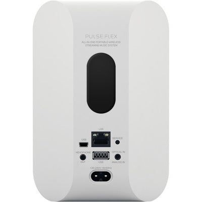 Bluesound PULSE FLEX 2i Wireless Speaker and Battery Pack Bundle (Matte White / White)