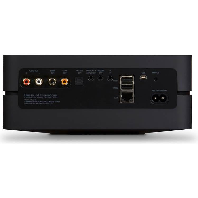 Bluesound VAULT 2i Streaming music player with 2TB drive, CD ripper, Apple AirPlay 2 and Bluetooth (Black)