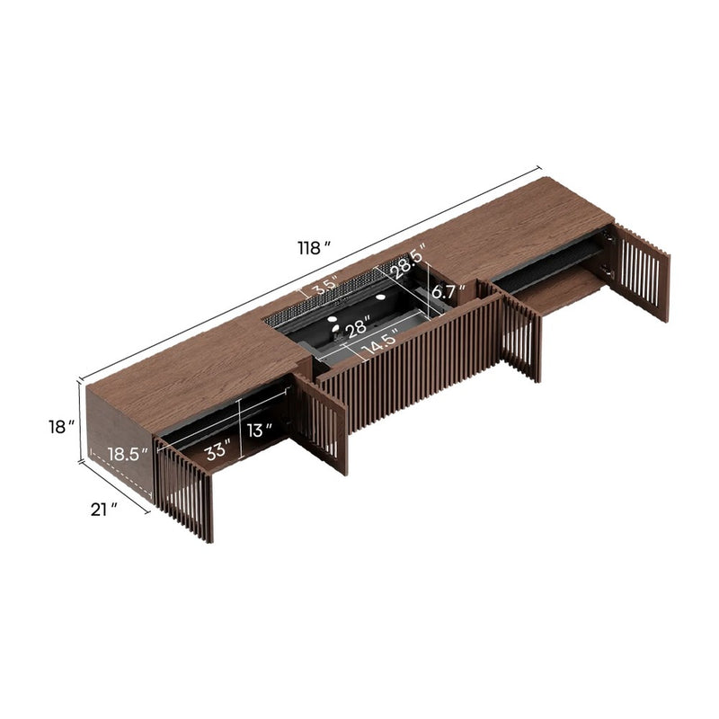 Cinest Core A1 Motorized UST Projector Media Console 118" - Brown - image 2