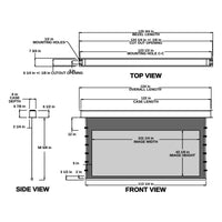 Stewart Cascade G2 CASG2110SFHG5CLW-12-2-5 Electric - 110" (43.125x101.25) - Cinemascope [2.35:1] - 1.1 Gain - Dimension Drawing