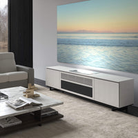 Salamander Designs Miami 245 Cabinet for integrated Hisense L9Q UST Projector - Gloss White - C2/HSE1UST/245MM/GW
