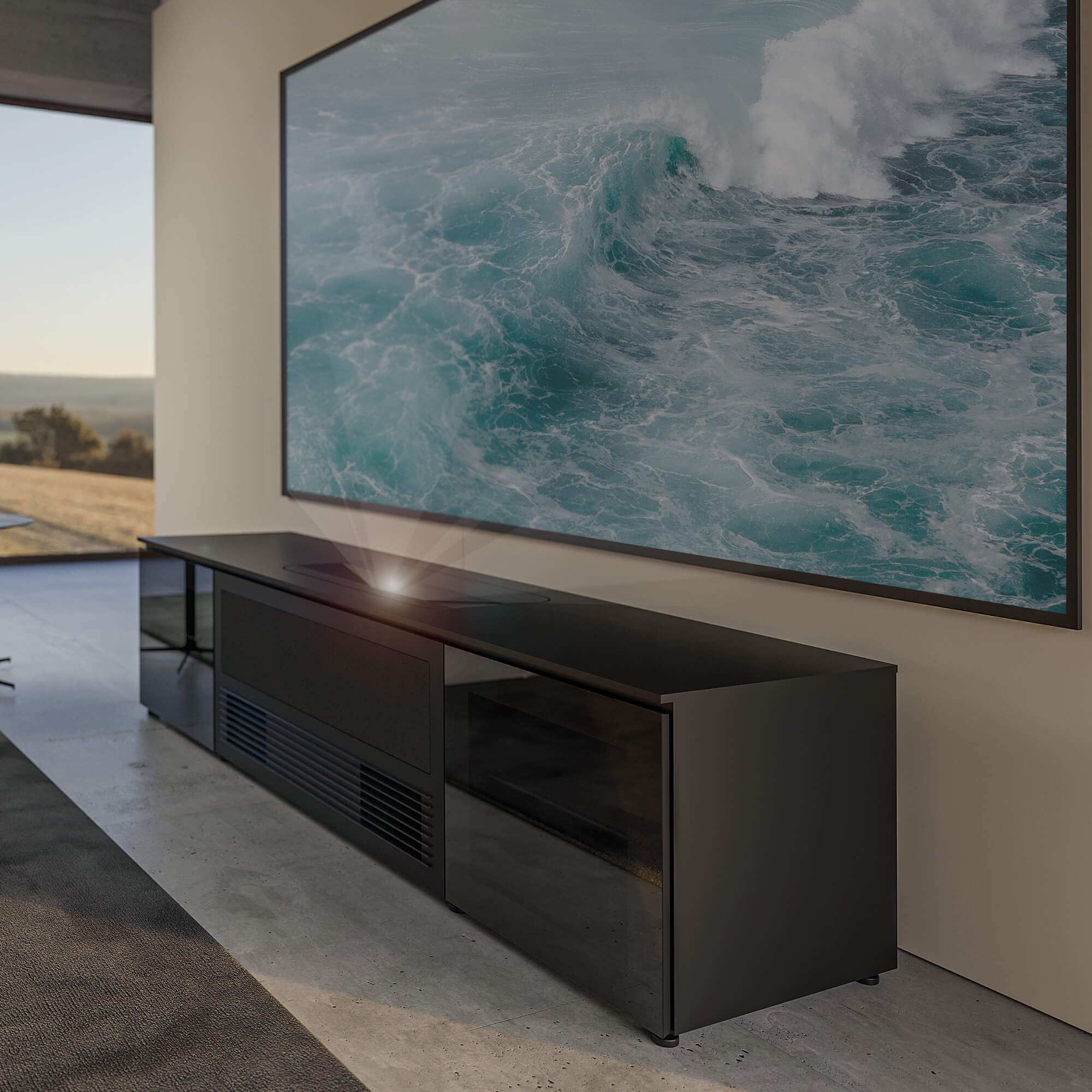 Salamander Designs Oslo 245 Cabinet for integrated Hisense L9Q UST