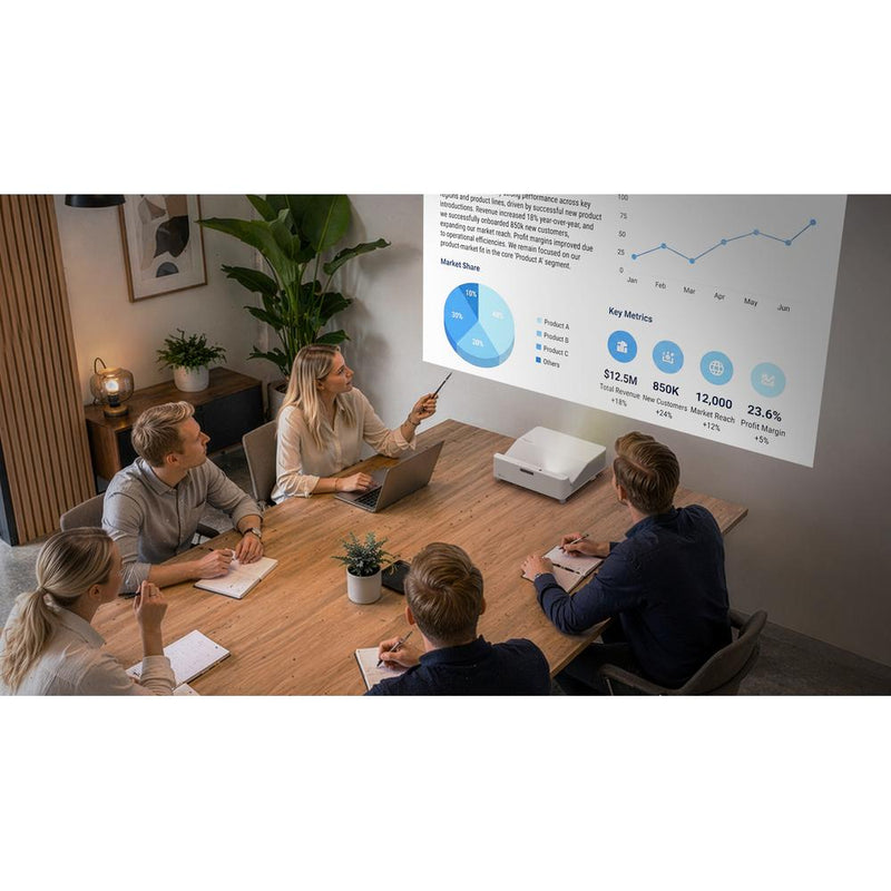 Optoma ZU600UST WUXGA Professional Installation Ultra Short Throw Laser Projector with 6000 Lumens