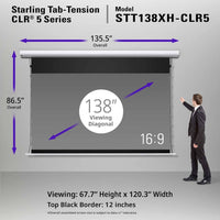 Elite STT138XH-CLR5 Starling Tab-Tension 138 diag. (67.6x120.3) - 16:9 - CLR 5 - 0.8 Gain