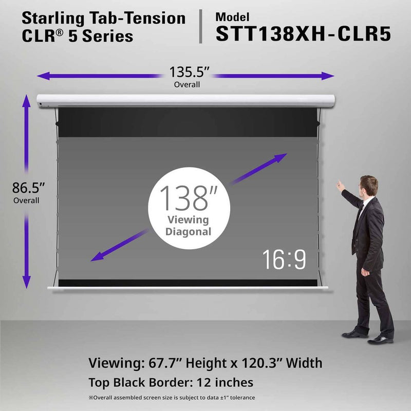 Elite STT138XH-CLR5 Starling Tab-Tension 138 diag. (67.6x120.3) - 16:9 - CLR 5 - 0.8 Gain