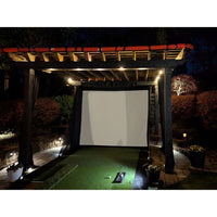 Elite GSP0810-IPW350 GolfSim Portable Multi-Sport/Golf Simulator Impact Screen, Folding-Frame Design with Enclosure Panels, Viewable 62.8"x111.6", Carrying Bag