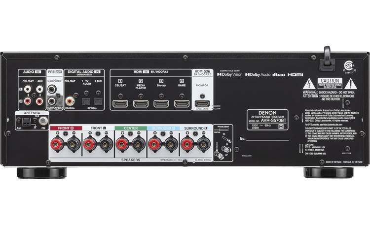 Denon AVR-S570BT 5.2-Channel A/V Receiver - AVR-S570BT