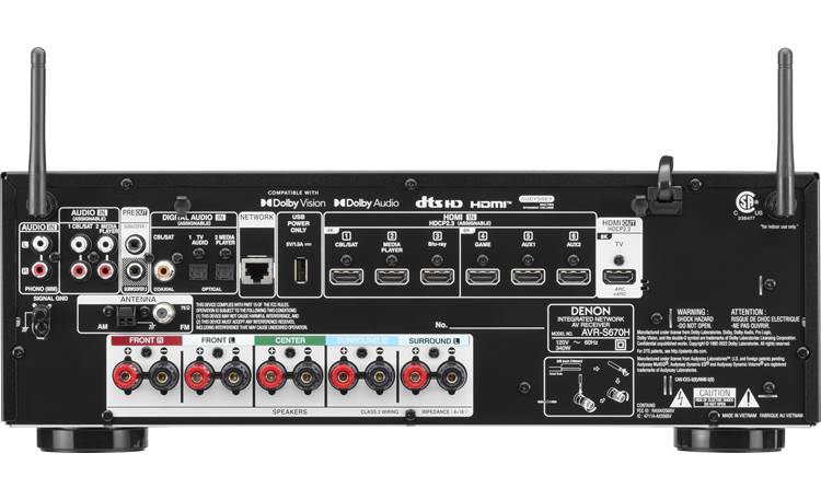 Denon AVR-S670H 5.2-channel home theater receiver with Wi-Fi