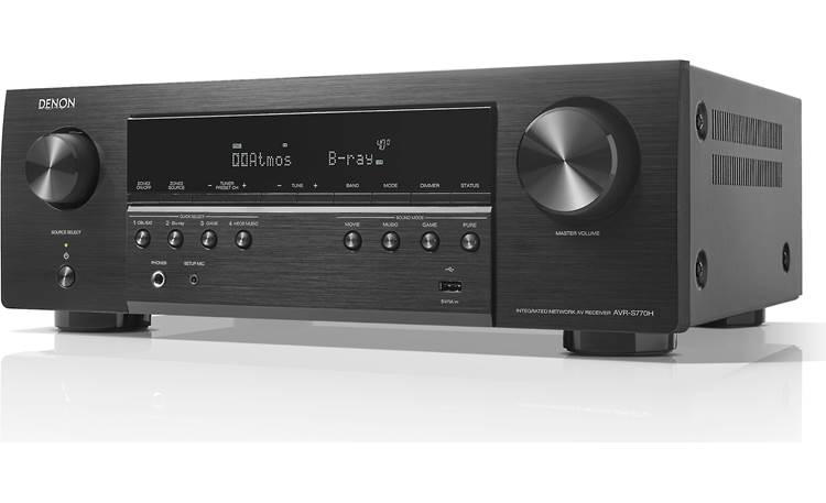 Denon AVR-S770H 7.2-channel home theater receiver with Dolby Atmos, Bluetooth, Apple AirPlay 2, and Amazon Alexa compatibility - AVRS770HBKE3