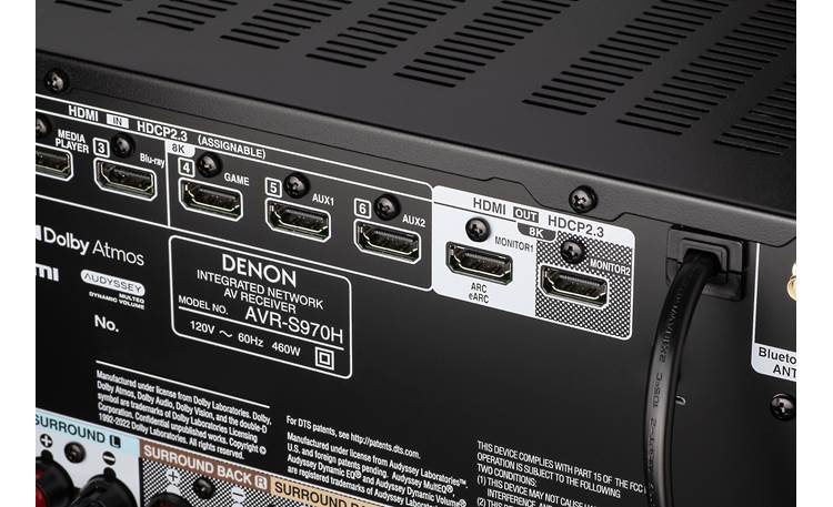 Denon AVR-S970H 7.2-channel home theater receiver with Dolby Atmos
