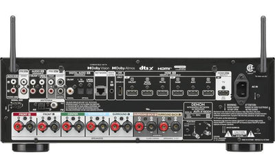 Denon AVR-X1800H 7.2-channel home theater receiver with Wi-Fi, Bluetooth, Apple AirPlay 2, and Amazon Alexa compatibility - AVRX1800HBKE3
