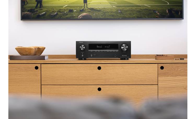 Denon AVR-X1800H 7.2-channel home theater receiver with Wi-Fi, Bluetooth, Apple AirPlay 2, and Amazon Alexa compatibility - AVRX1800HBKE3