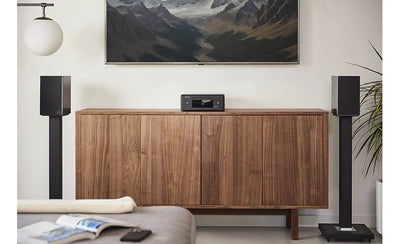 Denon CEOL RCD-N12 Compact stereo receiver with built-in CD player, tuner, Bluetooth, Apple AirPlay 2, and HEOS streaming - RCDN12BKE3