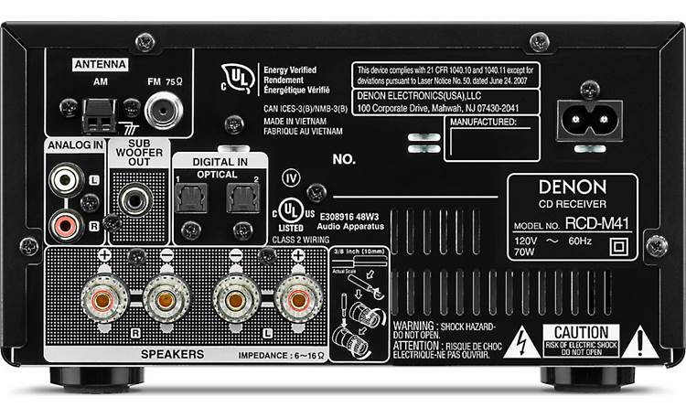 Denon D-M41SBK CD/FM micro desktop stereo system with Bluetooth - DM41SBKE3