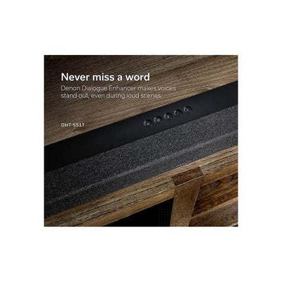 Denon DHT-S517 Powered 3.1.2 channel sound bar and wireless subwoofer system with built-in Bluetooth&reg and Dolby Atmos - DHTS517