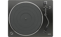Denon DP-450USB Semi-automatic belt-drive turntable with pre-mounted cartridge, USB output and built-in phono preamp (Black) - DP450USBBKEM