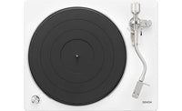 Denon DP-450USB Semi-automatic belt-drive turntable with pre-mounted cartridge, USB output and built-in phono preamp (White) - DP450USBWTEM