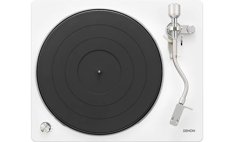 Denon DP-450USB Semi-automatic belt-drive turntable with pre-mounted cartridge, USB output and built-in phono preamp (White) - DP450USBWTEM