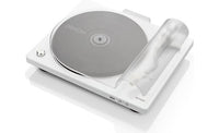 Denon DP-450USB Semi-automatic belt-drive turntable with pre-mounted cartridge, USB output and built-in phono preamp (White) - DP450USBWTEM