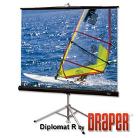 Draper 215015 Diplomat/R with Black Carpeted Case 120 diag. (72x96) - AV Format - 1.0 Gain