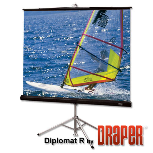 Draper 215015 Diplomat/R with Black Carpeted Case 120 diag. (72x96) - AV Format - 1.0 Gain