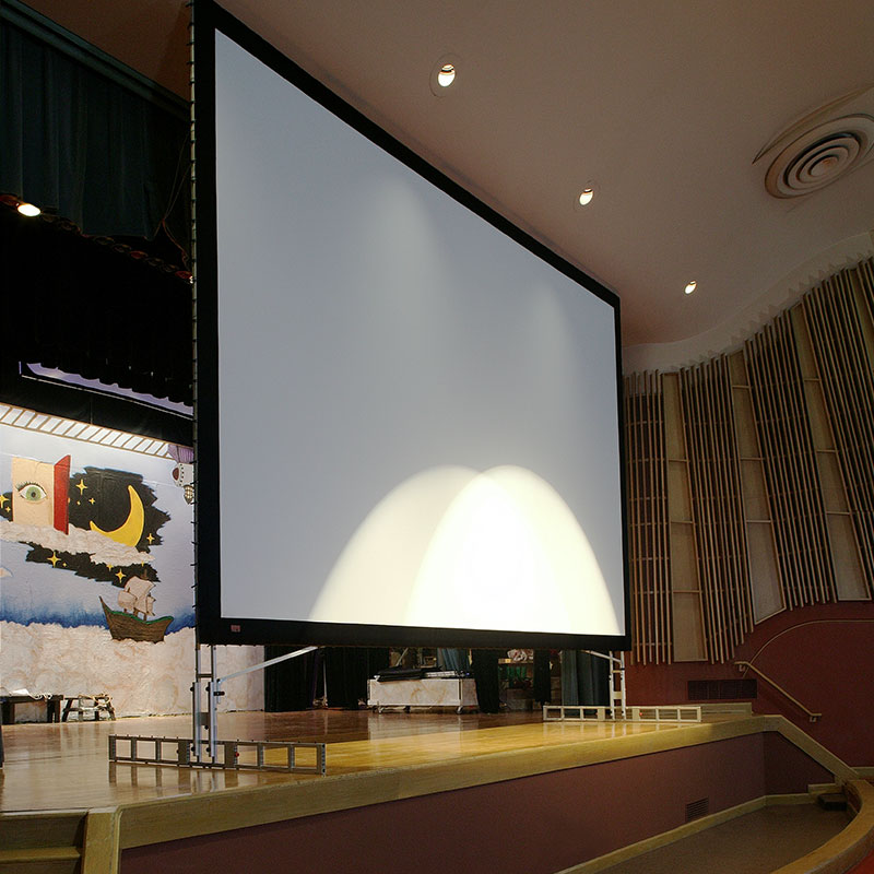Draper 383499 StageScreen (Black) 248 diag. (121.5x216) - HDTV [16:9] - Matt White XT1000V 1.0 Gain