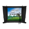 Elite GSE10H7W-IPW250 GolfSim Electric, Retractable Impact Screen, Front Projection, ImpactWhite 250, SwapTex technology, Remote Control, 10'x7', Swiveling Side Panels