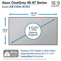 Elite AR150H-ATD4 Aeon 150 diag. (73.6x130.7) - 16:9 - CineGrey 4D AT - 1.1 Gain