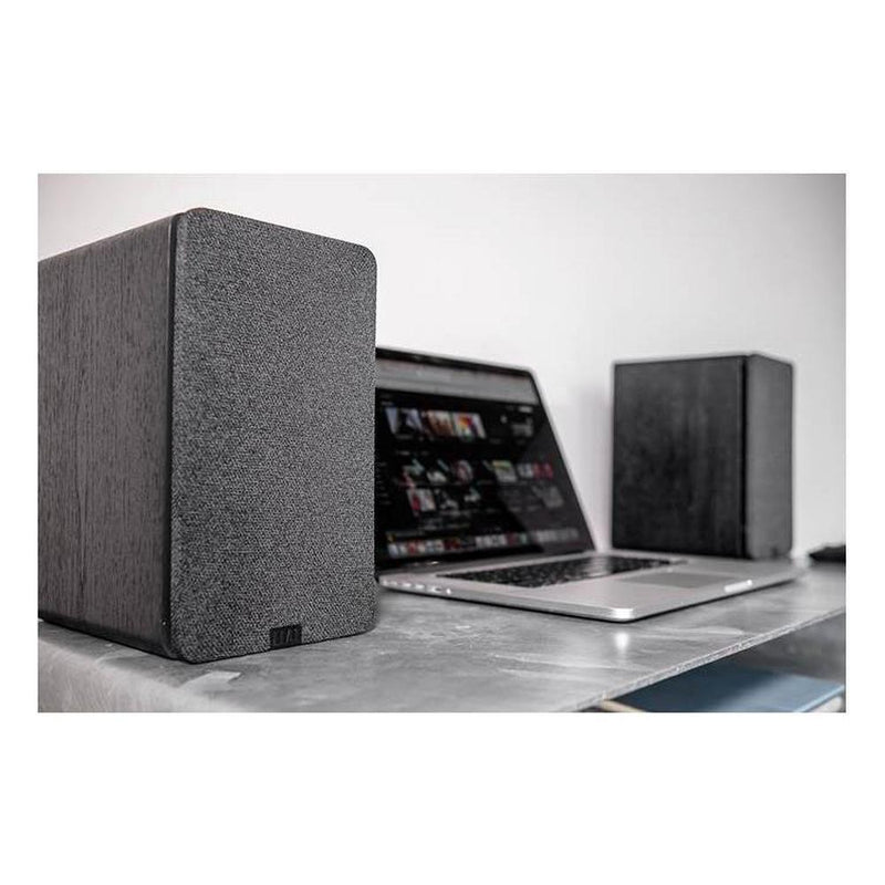 ELAC Debut ConneX DCB41 Powered bookshelf speakers with Bluetooth, HDMI and built-in phono preamp (Black) - (Pair)