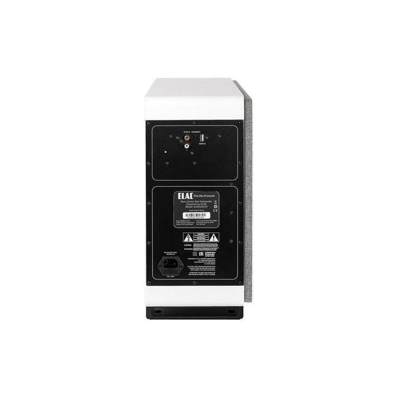 ELAC Muro SUB2020 Compact wireless subwoofer with Bluetooth app control (White)
