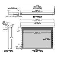 Stewart Cascade G2 CASG2135DFHG5CLW-12-2-6 Electric - 135" (71.5x114.5) - Widescreen [16:10] - 1.1 Gain - Dimension Drawing