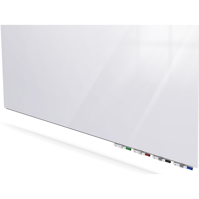 Ghent ARIASM32WH Aria 3'H x 2'W Magnetic Low Profile 1/4" Glassboard - Vertical White