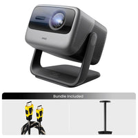 JMGO N1S Ultimate Triple-Laser 4K Lifestyle Projector with 3300 ISO Lumens & Google TV Includes Ceiling Mount and 4K HDMI 2.1 Cable Bundle