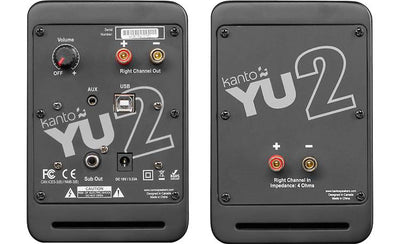 Kanto YU2 Powered desktop stereo speaker system (Matte Black) - YU2MB