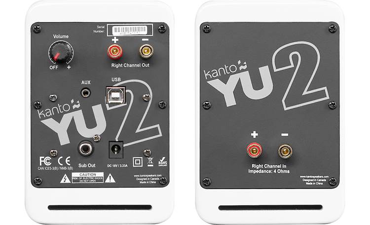 Kanto YU2 Powered desktop stereo speaker system (Matte White