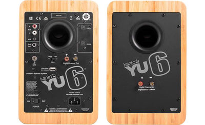Kanto YU6 Powered stereo speakers with Bluetooth and phono preamp (Bamboo) - YU6BAMBOO