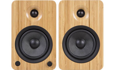 Kanto YU6 Powered stereo speakers with Bluetooth and phono preamp (Bamboo) - YU6BAMBOO