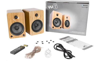 Kanto YU6 Powered stereo speakers with Bluetooth and phono preamp (Bamboo) - YU6BAMBOO