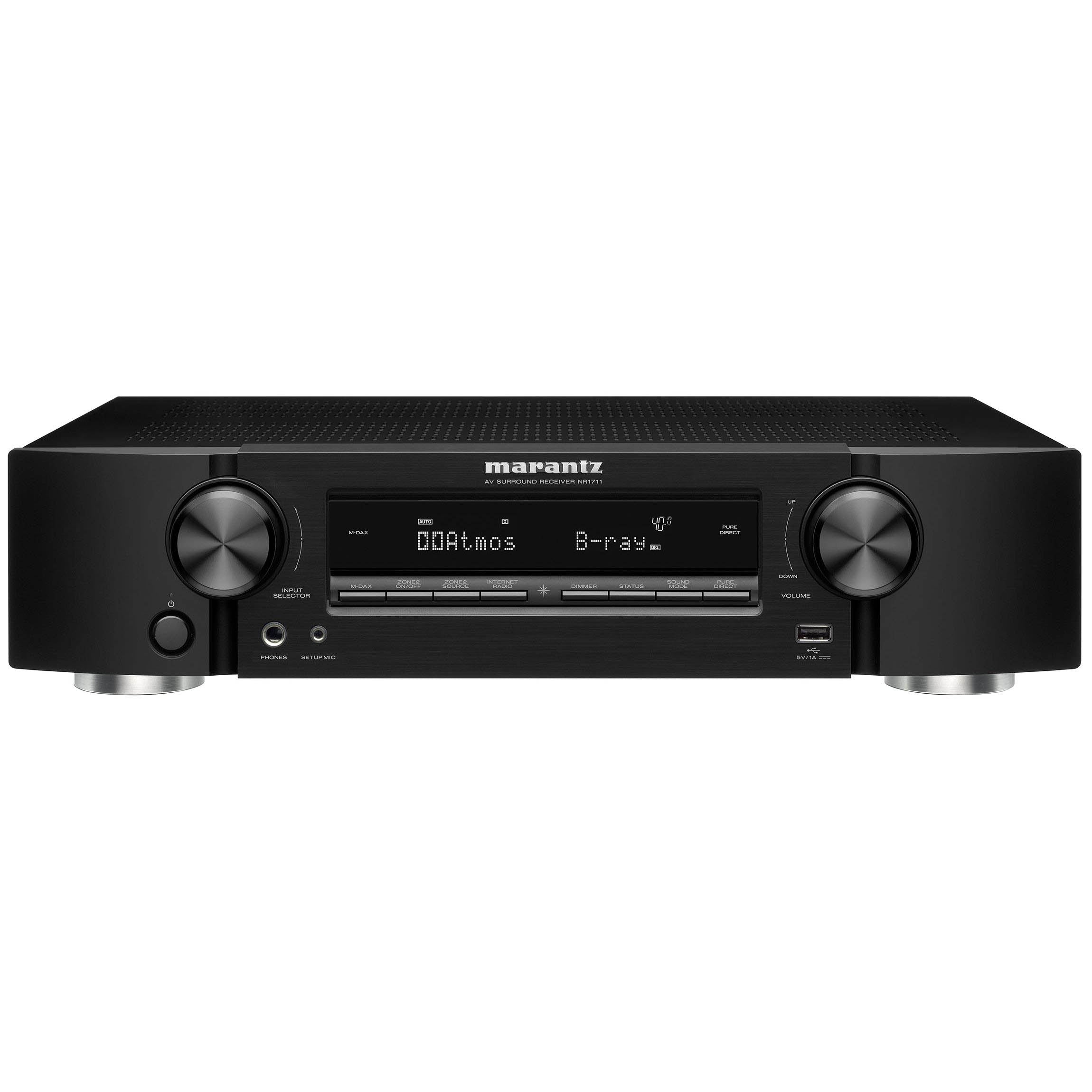 Marantz AVアンプ 8K対応 NR1711 ブラック Marantz NR1711 Slim 7.2 Channel 8K Ultra HD A/V Receiver with HEOS