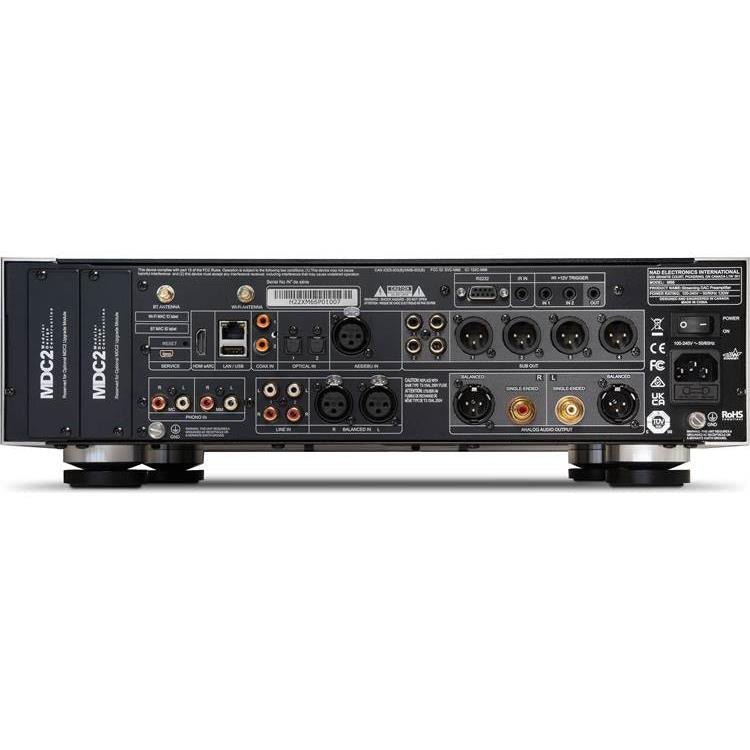 NAD Masters Series M66 Stereo preamplifier with HDMI, built-in BluOS streaming, Apple AirPlay 2 and Bluetooth
