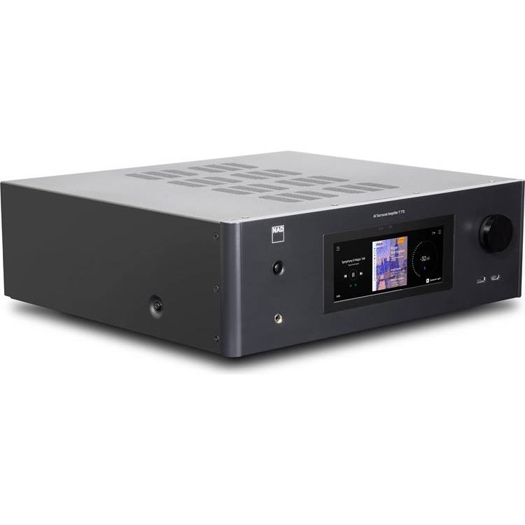 NAD T 778 9.2-channel home theater receiver with Wi-Fi, BluOS, Bluetooth, Apple AirPlay 2 and Dolby Atmos