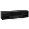 Salamander Designs Oslo 245 Cabinet for integrated Epson LS800 UST Projector - Black Glass Doors, Black Top -X/EPSLS800/245/OS/BK