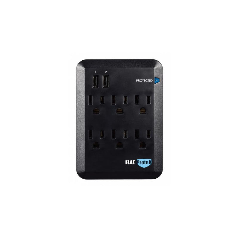 ELAC Protek PB-62S 6-Outlet Wall Surge Protector